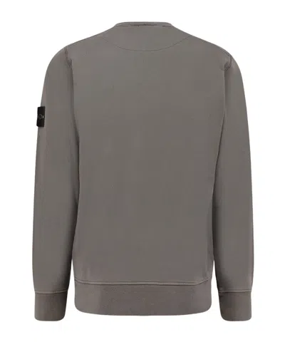 Stone Island Organic Cotton Sweatshirt In Gray