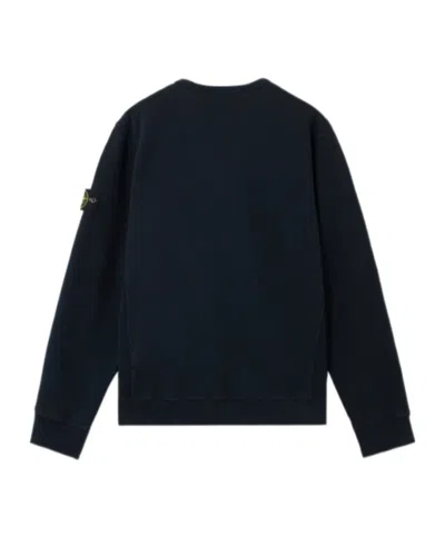 Stone Island Regular-fit Crewneck Sweatshirt With Rilbbed Inserts In Black