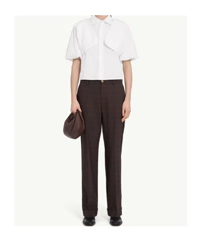 Mm6 Maison Margiela Mm6 By Maison Margiela Cropped Cotton Shirt With Front Button Closure In White