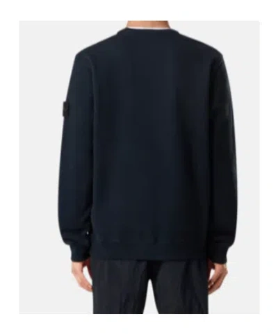 Stone Island Regular-fit Crewneck Sweatshirt With Rilbbed Inserts In Black