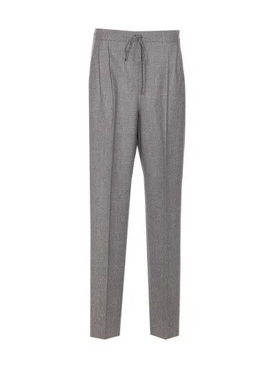 Max Mara Drawstring Casual Pants In Gray