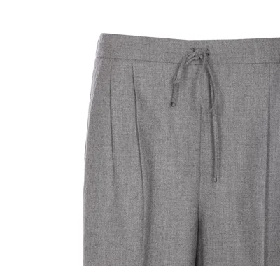 Max Mara Drawstring Casual Pants In Gray