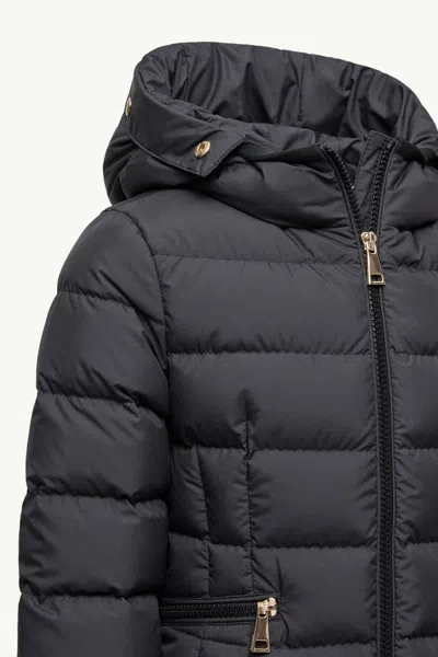 Moncler Boedette Hooded Shearling-trimmed Down Jacket In Black