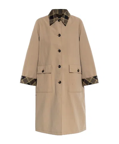 Ps By Paul Smith Lapel Long Sleeve Coat In Brown