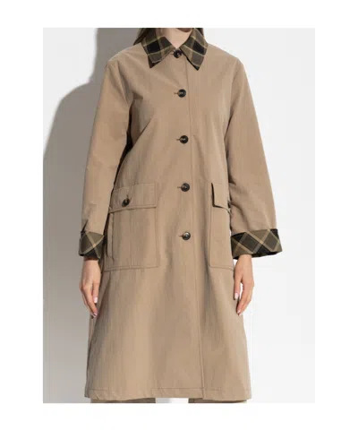 Ps By Paul Smith Lapel Long Sleeve Coat In Brown