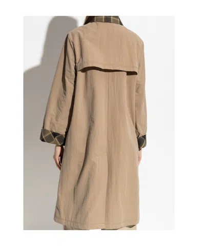Ps By Paul Smith Lapel Long Sleeve Coat In Brown