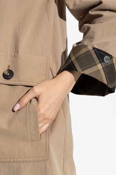 Ps By Paul Smith Lapel Long Sleeve Coat In Brown