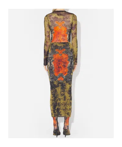 Jean Paul Gaultier Women Printed Tulle Dress In Multi