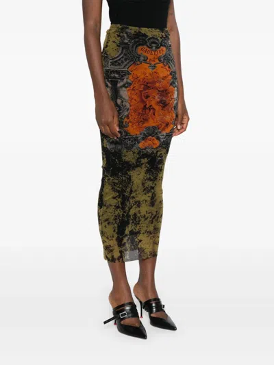 Jean Paul Gaultier Women Printed Tulle Dress In Multi