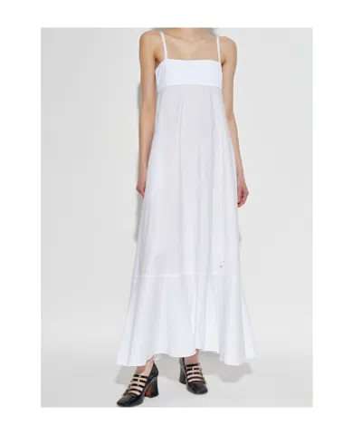 Moschino Embroidered-detail Maxi Dress In White