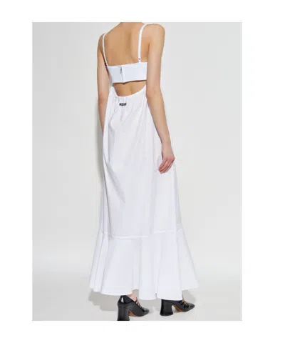 Moschino Embroidered-detail Maxi Dress In White