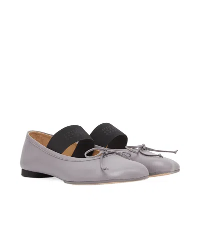 Mm6 Maison Margiela Anatomic Numeric Ballerinas In Gray