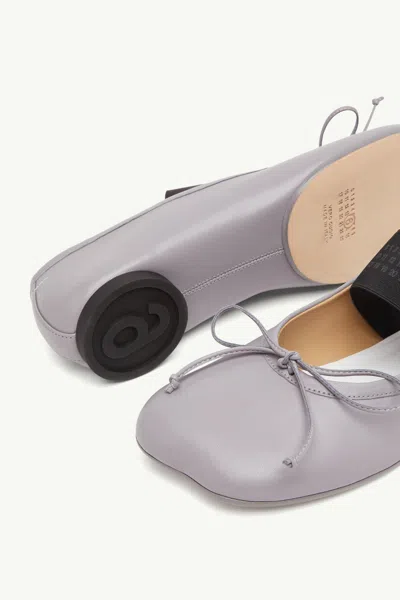 Mm6 Maison Margiela Anatomic Numeric Ballerinas In Gray