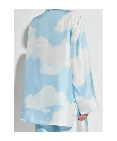 Moschino Long-sleeved Shirt In Blue