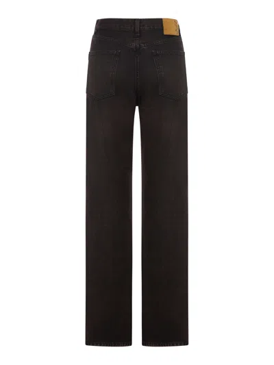 Haikure Brown Vintage Effect Korea Jeans In Brown