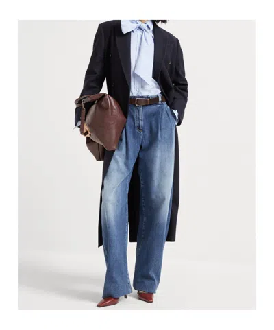 Brunello Cucinelli Felt-finish Coat In Black