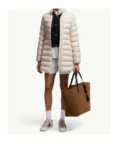 Moncler Igesse Mid-length Down Jacket In Neutral