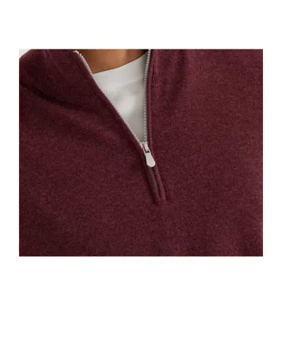 Brunello Cucinelli Cashmere Quarter-zip Sweater In Brown