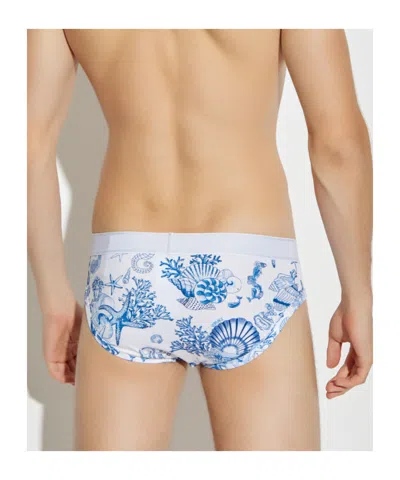 Versace Seashell-print Briefs In Multi