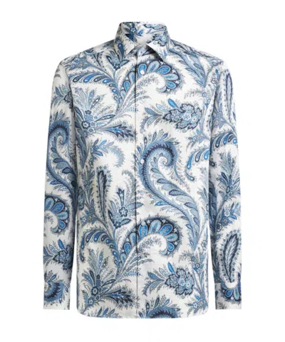 Etro Floral Paisley Button-up Shirt In Blue