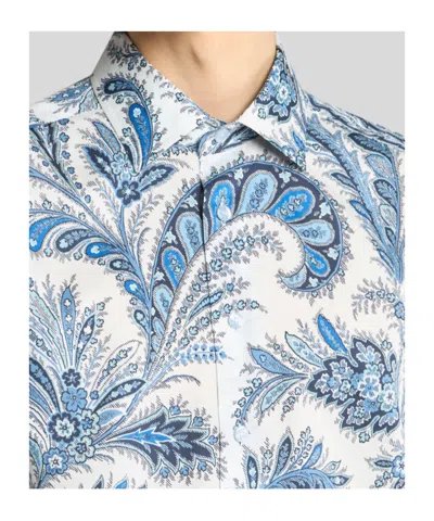 Etro Floral Paisley Button-up Shirt In Blue