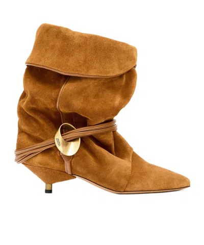 Isabel Marant Embellished Strap Detail Boots In Brown