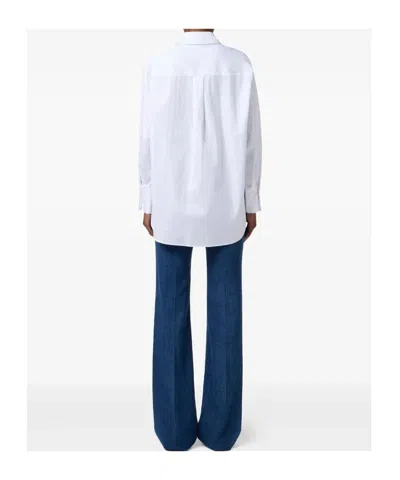 Elisabetta Franchi White Striped Cotton Poplin Shirt