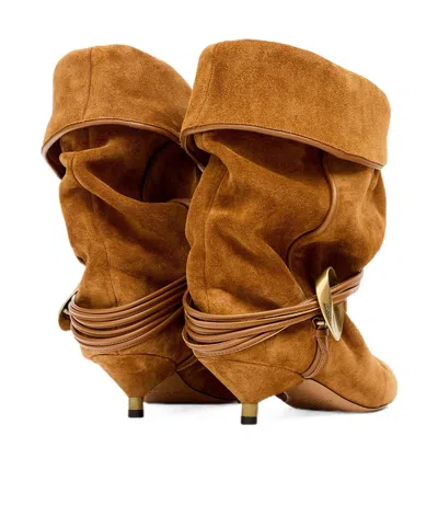 Isabel Marant Embellished Strap Detail Boots In Brown