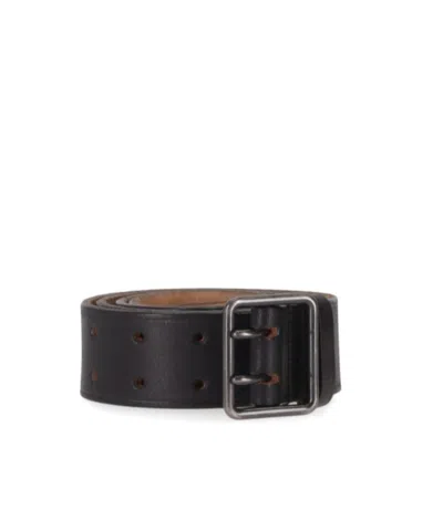 Dsquared2 Perforated Buckle Belts Smooth Finish In Animal Print