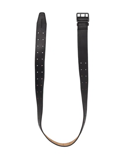 Dsquared2 Perforated Buckle Belts Smooth Finish In Animal Print