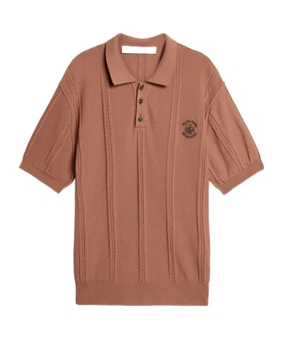 Golden Goose Lapel Short Sleeve Polo Shirt In Pink