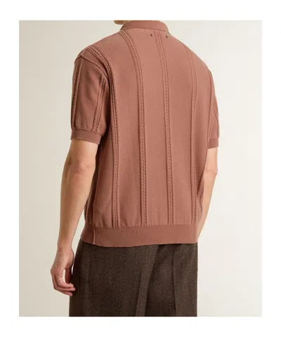 Golden Goose Lapel Short Sleeve Polo Shirt In Pink