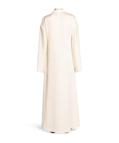 The Row Long Sleeve Dress In White