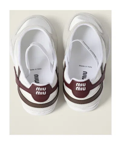 Miu Miu Gymnasium Technical Fabric And Suede Ballerinas