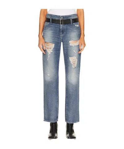 Rta Denim Trousers With Belt Loops In Blue