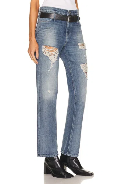 Rta Denim Trousers With Belt Loops In Blue