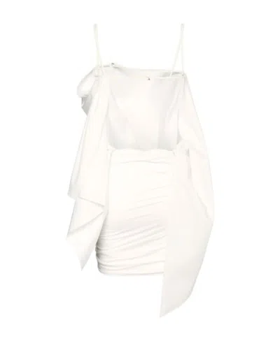 Attico Suspender Dress In White