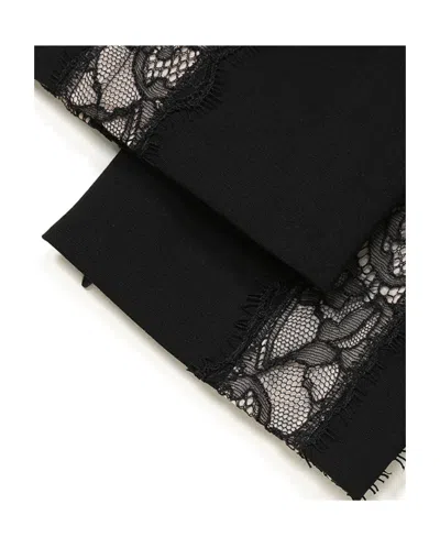 La Perla Lace Detail Casual Pants In Black
