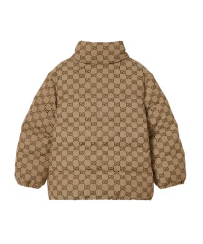 Gucci Gg Canvas Padded Jacket In Brown