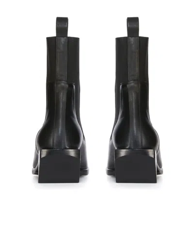 Rick Owens Square Toe Boots In Black
