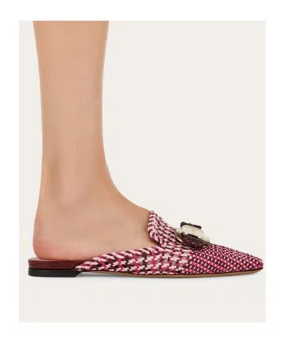 Ferragamo New Vara Plate Mule In Multi