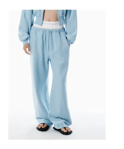 Alexander Wang Elastic Waist Sweatpants In Blue