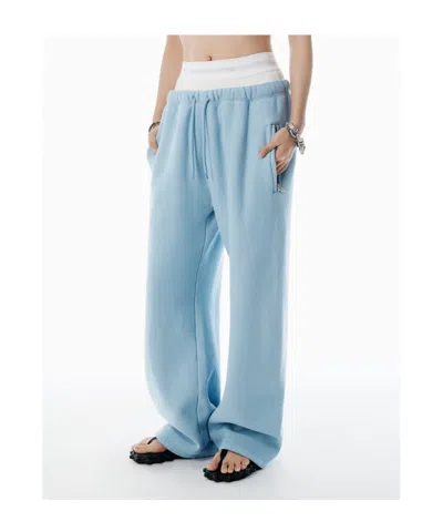 Alexander Wang Elastic Waist Sweatpants In Blue