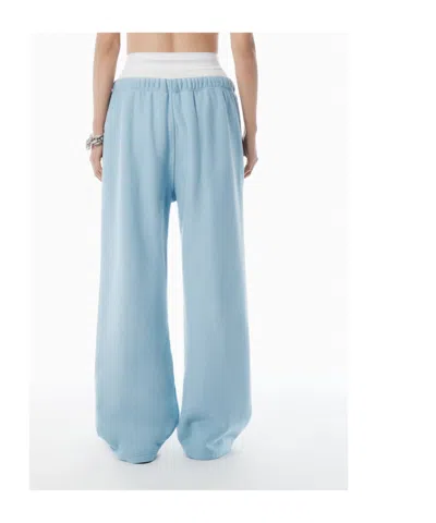 Alexander Wang Elastic Waist Sweatpants In Blue