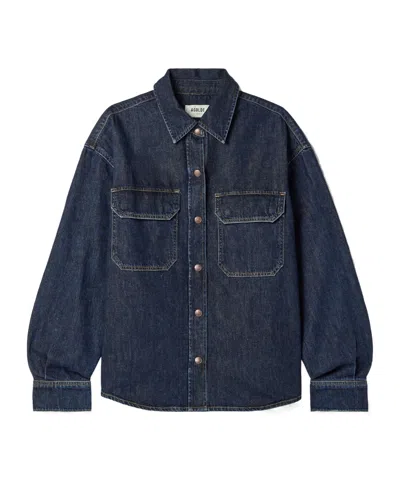 Agolde Gwen Slice Shirt In Blue