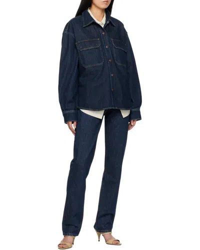Agolde Gwen Slice Shirt In Blue