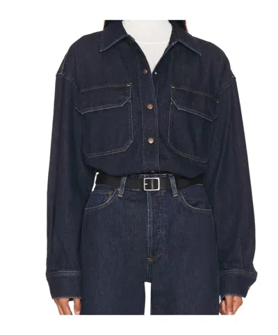 Agolde Gwen Slice Shirt In Blue