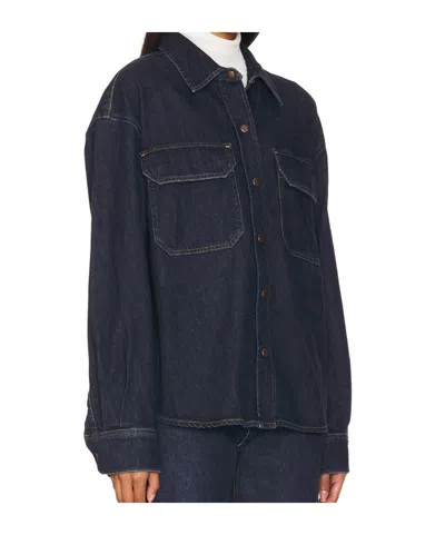 Agolde Gwen Slice Shirt In Blue