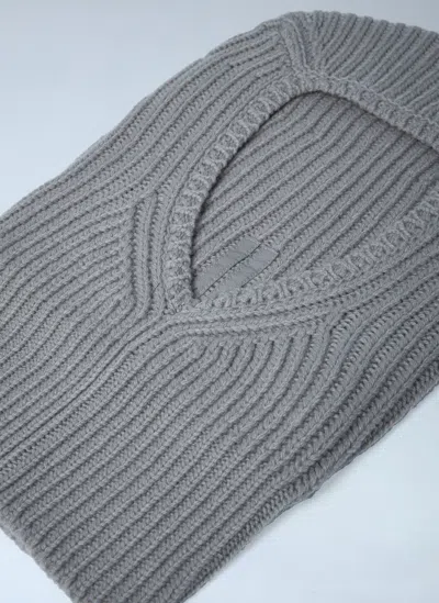 Rick Owens Sphinx Skull Balaclava In Gray