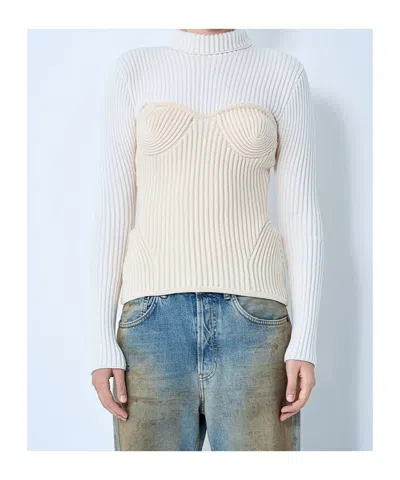 Jean Paul Gaultier Ribbed Wool Sweater